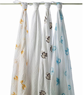 These Aden and Anais swaddles are some of our favorites!